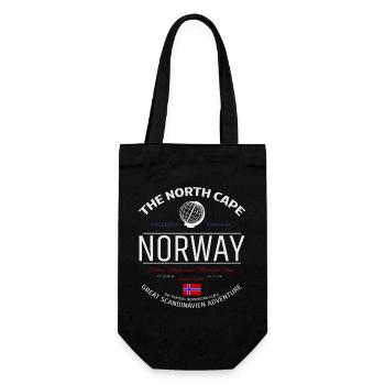North Cape Norway Scandinavia Adventure - Geschenkbeutel für Flaschen - Schwarz - Vorne
