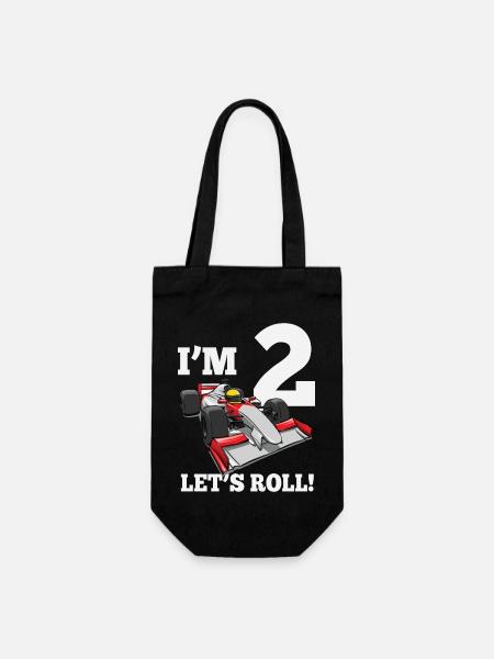 Ich Bin 2 Let's Roll Rennwagen für 2-jährige - Geschenkbeutel für Flaschen - Schwarz