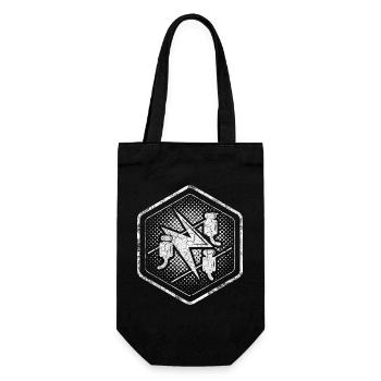 Guild sign electrician Hexagon in used look - Gift Bag for Bottles - black - Front