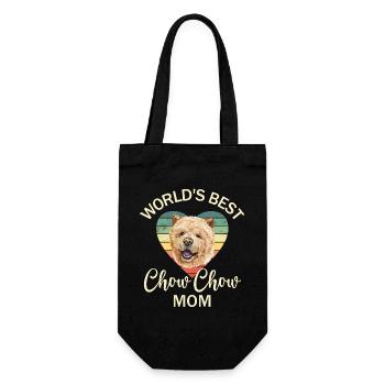 Hund Chow Chow - Geschenkbeutel für Flaschen - Schwarz - Vorne