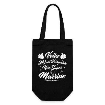 Voilà à quoi ressemble une super marraine - Sac à bouteille - noir - Devant