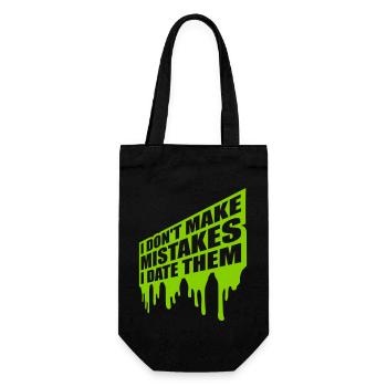 Date Mistakes Quote Logo - Gift Bag for Bottles - black - Front