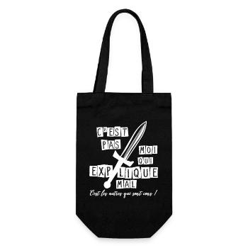 C'est pas moi... c'est les autres qui sont cons ! - Sac à bouteille - noir - Devant