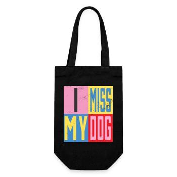 Mon chien me manque - Sac à bouteille - noir - Devant