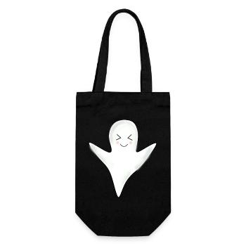 T-shirt d’Halloween Ghost spooky chemise mignonne - Sac à bouteille - noir - Devant