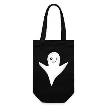 Kawaii Ghost Ghosts Halloween Halloween Costume - Gift Bag for Bottles - black - Front