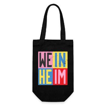 Weinheim Design - Geschenkbeutel für Flaschen - Schwarz - Vorne