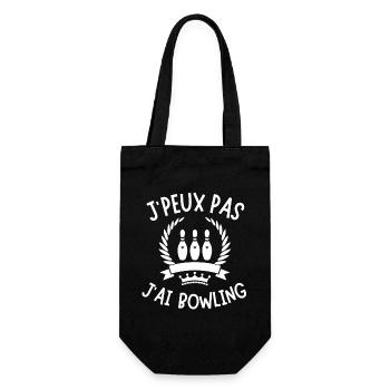 Bowling, bowling sport, bowling humour - Sac à bouteille - noir - Devant