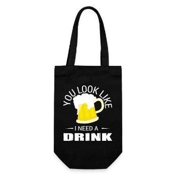 You Look Like I Need a Drink - Gift Bag for Bottles - black - Front