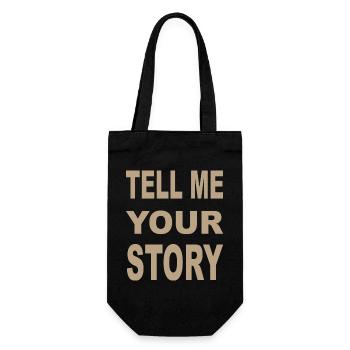 TELL ME YOUR STORY - Gift Bag for Bottles - black - Front