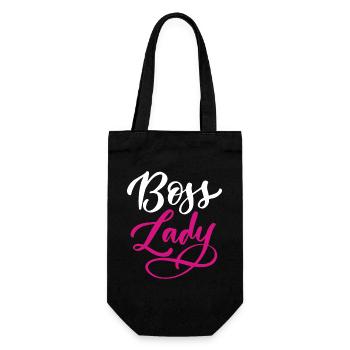Lady Bos-s - Geschenkbeutel für Flaschen - Schwarz - Vorne