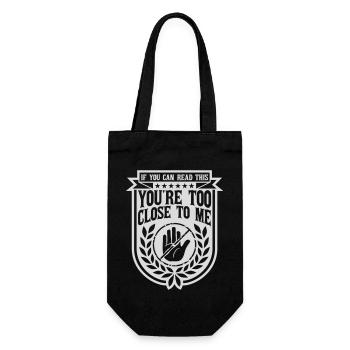 too close to me - Gift Bag for Bottles - black - Front