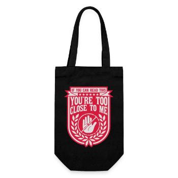 too close to me - Gift Bag for Bottles - black - Front