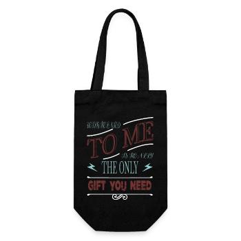Bodybuilder Joke Christmas present awkward funny - Gift Bag for Bottles - black - Front