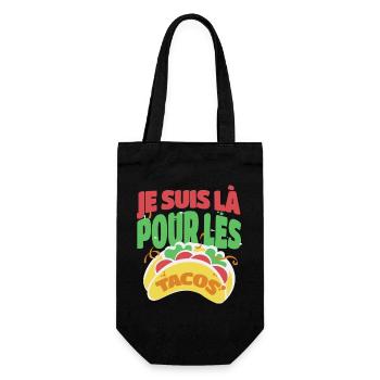 Tacos je suis là pour les tacos humour cadeau - Sac à bouteille - noir - Devant