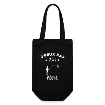 Citation Fishing Humour Confiance - Sac à bouteille - noir - Devant
