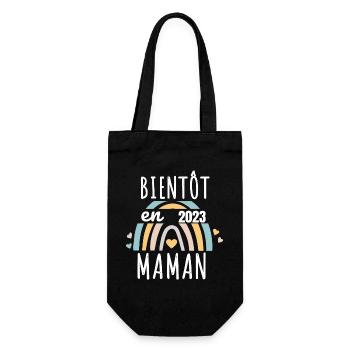 Maman en 2023 annonce naissance cadeau femme - Sac à bouteille - noir - Devant