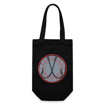Fish Hook Angel Design Angler Fishing Angler - Gift Bag for Bottles - black - Front