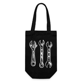 Wrench tool - Gift Bag for Bottles - black - Front