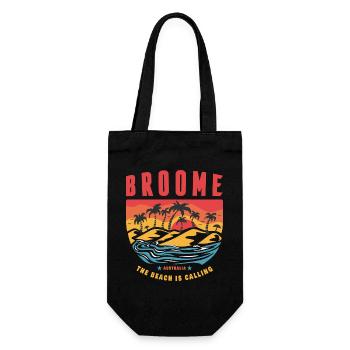 Design de paume Broome Australia - Sac à bouteille - noir - Devant