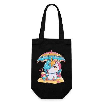 Unicorn magic - Feel like you're in a fairy tale - Gift Bag for Bottles - black - Front