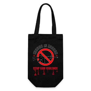 STOP GUN VIOLENCE | ENOUGH IS ENOUGH - Gift Bag for Bottles - black - Front