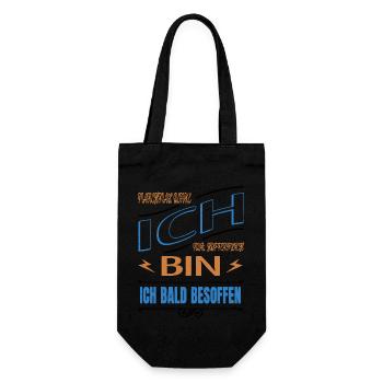 weihnachten humor schnaps saufen bierzelt zitat - Geschenkbeutel für Flaschen - Schwarz - Vorne