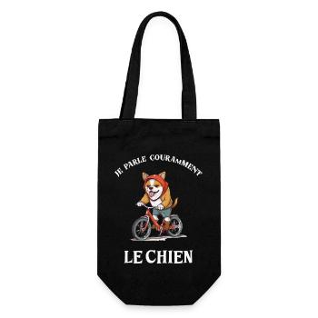 Je parle couramment le chien - Sac à bouteille - noir - Devant