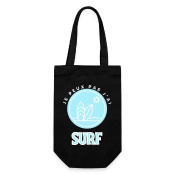 Je peux pas j'ai surf - Sac à bouteille - noir - Devant