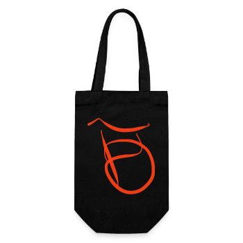 Orange B sur pull noir - Sac à bouteille - noir - Devant