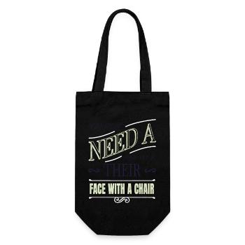 statement humor gift gift idea geek - Geschenkbeutel für Flaschen - Schwarz - Vorne