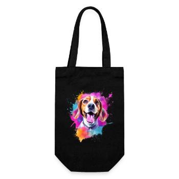 Beagle with sunglasses - Gift Bag for Bottles - black - Front