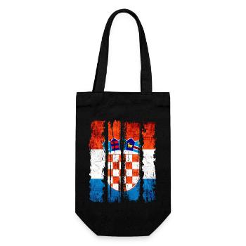 Kroatische Nationalflagge Emblem Kroatien Hrvatska hrv - Geschenkbeutel für Flaschen - Schwarz - Vorne