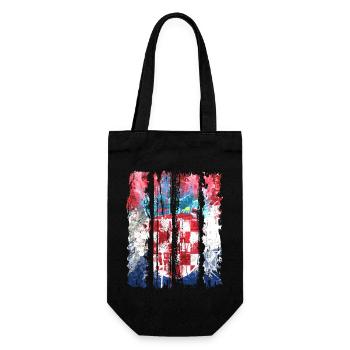 Kroatische Nationalflagge Emblem Kroatien Hrvatska hrv - Geschenkbeutel für Flaschen - Schwarz - Vorne