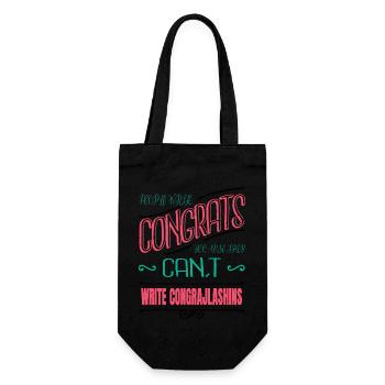 literature writing anniversary jokes cool blogging - Gift Bag for Bottles - black - Front