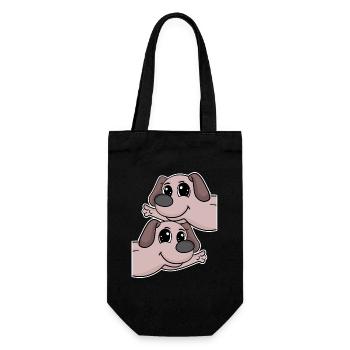 Dog dogs - Gift Bag for Bottles - black - Front