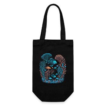 Poissons Et Fonds Marins - Sac à bouteille - noir - Devant
