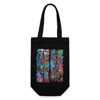kunst digitalart grafikdesign vektorgrafik grafiken - Geschenkbeutel für Flaschen - Schwarz - Vorne