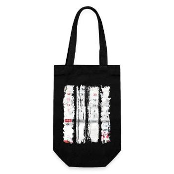 Newspaper Clipps Scrapbook Magazines Alphabet Code - Gift Bag for Bottles - black - Front