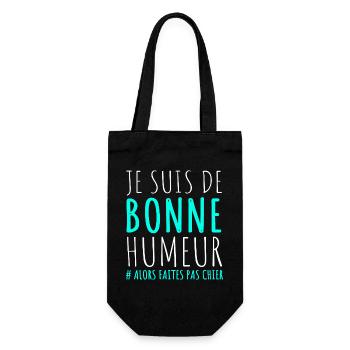 Je suis de bonne humeur humour homme cadeau drôle - Sac à bouteille - noir - Devant
