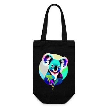 Koala - Geschenkbeutel für Flaschen - Schwarz - Vorne