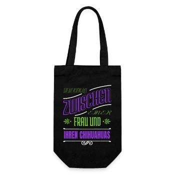 pfote chihuahua bday tier lustig cool dogge - Geschenkbeutel für Flaschen - Schwarz - Vorne