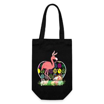 Oeufs de Pâques flamant rose Drôle d’oeufs de Pâques Chasseurs d’oeufs - Sac à bouteille - noir - Devant