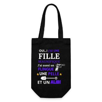 J'ai une Fille Magnifique - Sac à bouteille - noir - Devant