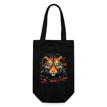 Tiger, Tiger Head, Big Cat, Predator, Strong, Power - Gift Bag for Bottles - black - Front