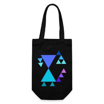 Triangle pattern - Gift Bag for Bottles - black - Front