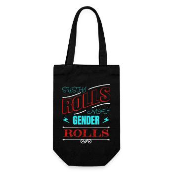 bans activists feminine grl pwr love women equal - Gift Bag for Bottles - black - Front