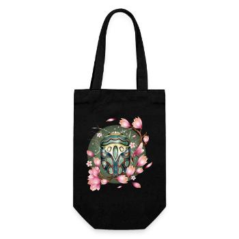 exotic African creepy crawly with magnolias - Gift Bag for Bottles - black - Front