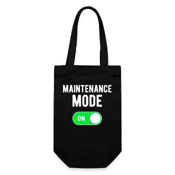 Maintenance Mode ON Bodybuilding Weights Workout - Gift Bag for Bottles - black - Front