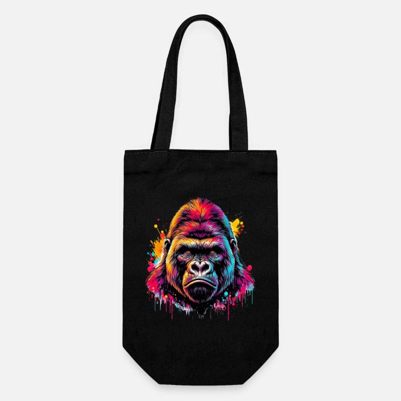 Gorilla - Geschenkbeutel für Flaschen - Schwarz